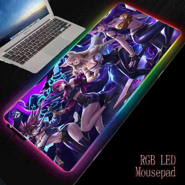

mouse pads & wrist rests xgz beauty pad led game rgb large lighting usb keyboard color computer notebook wireless charging