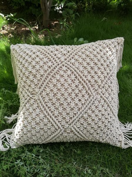 

macrame cushion cover bohemian throw pillow / wedding decorative sham custom size and color cushion/decorative
