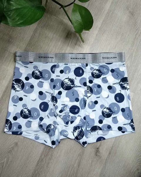 

weimanjin summer thin ice men's boxer panties, Black;white