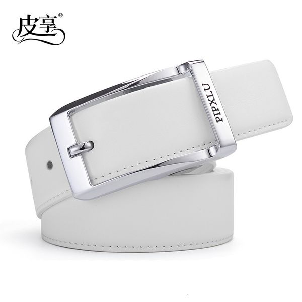 

belt men's pin buckle korean fashion belt leather, Black;brown