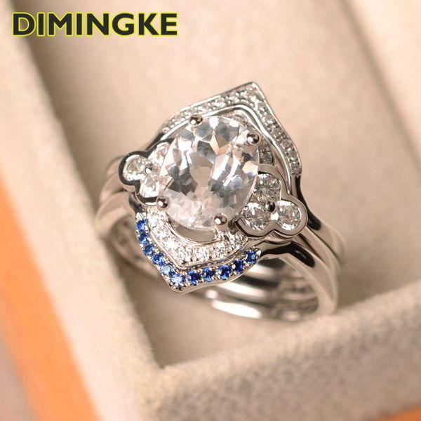 

cluster rings dimingke olive shape 5a high carbon diamond silver ring 100%-s925 sterling woman jewelry wedding party birthday gift, Golden;silver