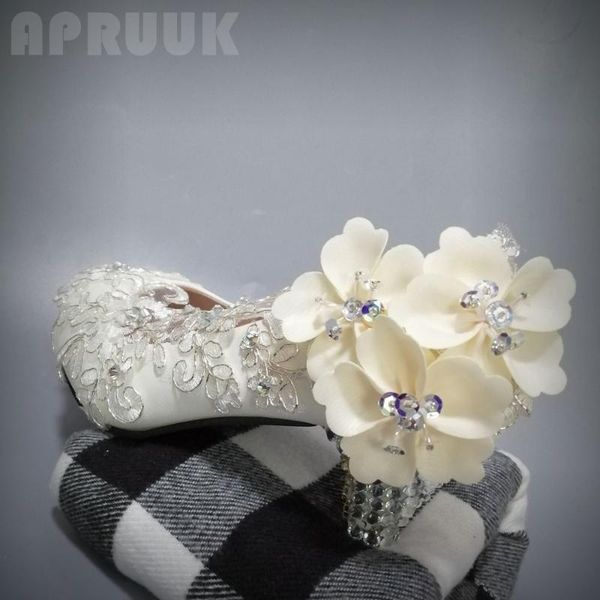 

dress shoes champagne flower silver lace crystal party dancing pumps woman ladies luxury ceremony dinner white pump, Black