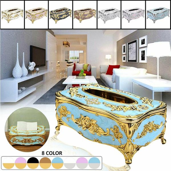 

tissue boxes & napkins el home decor european style deskluxury napkin case box organizer elegant storage office holder living room