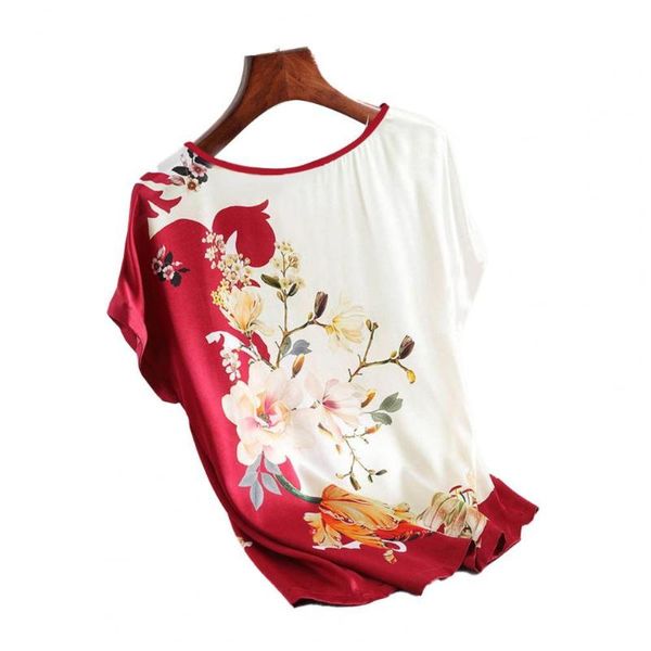 

t-shirt floral cool plus size women elegant print for shopping women's, White