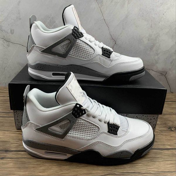 

man basketball shoes tech grey size 13 shoe authentic mens women jumpman 4 4s retro white cement 308497 103 trainers sport sneakers tbtgrout