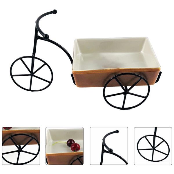 

planters & pots 1pc creative iron craft food dish tableware bike modeling