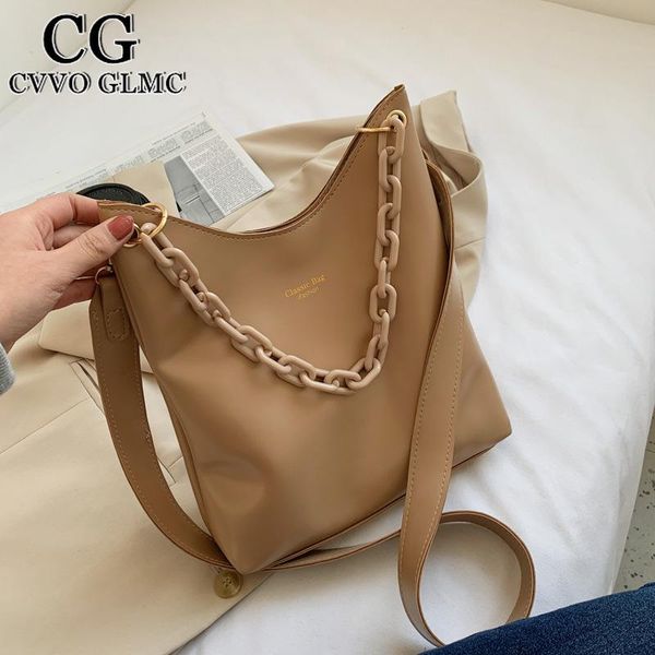 

evening bags cvvo glmc candy color chain design small soft pu leather bucket crossbody for women 2021 shoulder handbags
