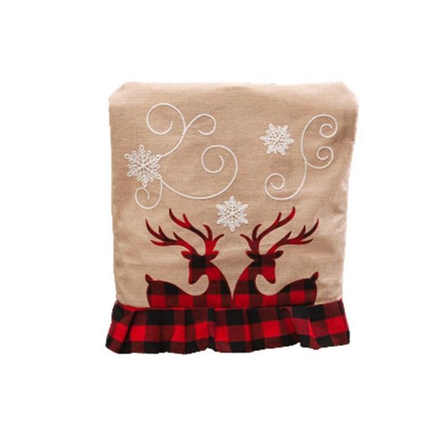 

chair covers fashionchristmas daily necessities linen embroidery elk cover restaurant star el back table and decoration
