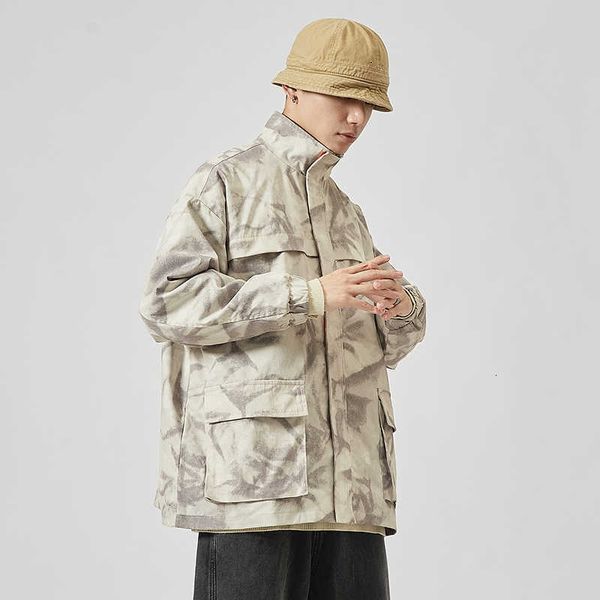

men's jackets janpan style bigger pocket white grey spring autumn jacket streetwear clothes plus asian oversize m-5xl fuxe pkdy, Black;brown
