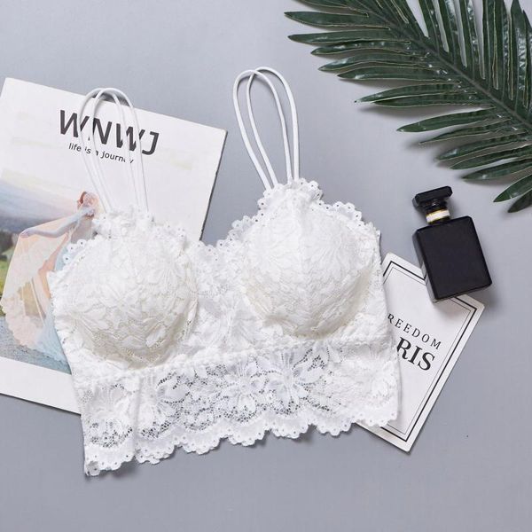 

bras 3pcs women lace bra female bralette push up seamless tube plus size underwear lingerie full cup, Red;black