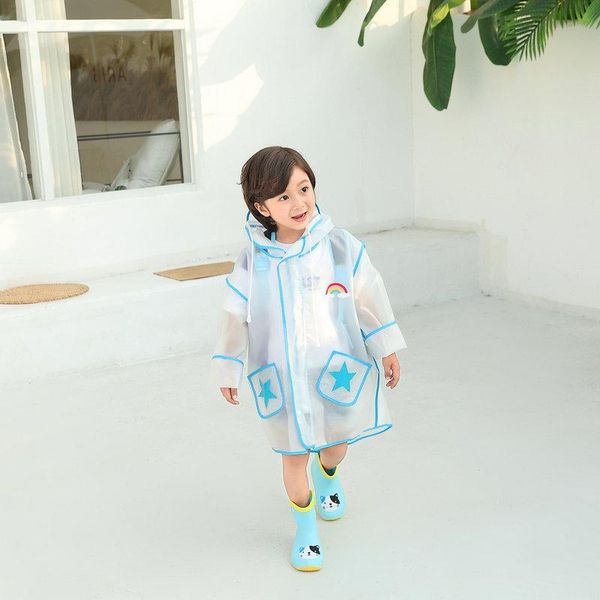 

raincoats kids rain poncho eva fabrics cloak for backpack breathable transparent animal modeling outdoor rainwear
