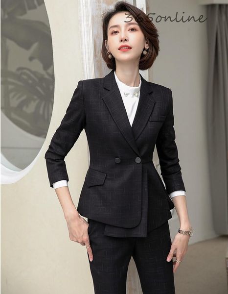 Damenanzüge, Blazer, hochwertiger Stoff, formelle Uniformen, professionelle Hosenanzüge für Damen, Büro, Arbeitskleidung, Sets, Damen, Business