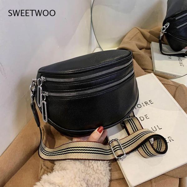 

evening bags wide shoulder belt waist bag 2021 fashion single women's messenger soft material chest