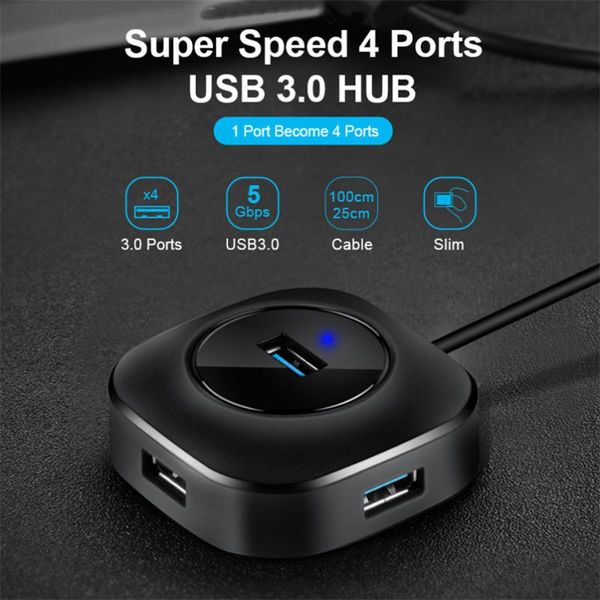 

hubs multi usb hub 3.0 splitter 4 ports high speed 3 2.0 adapter all in one hab expander for pc computer accessories