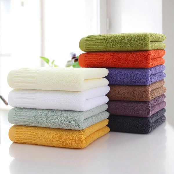 

towel 34x76cm pure cotton thicken solid color soft absorbent bathroom family hand