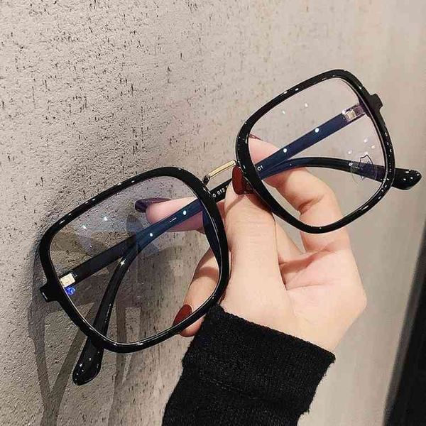 

2021 new korean ultra light tr spectacle frame women's net red plain temperament flat light mirror men's fashion myopia frame8fsy, White;black