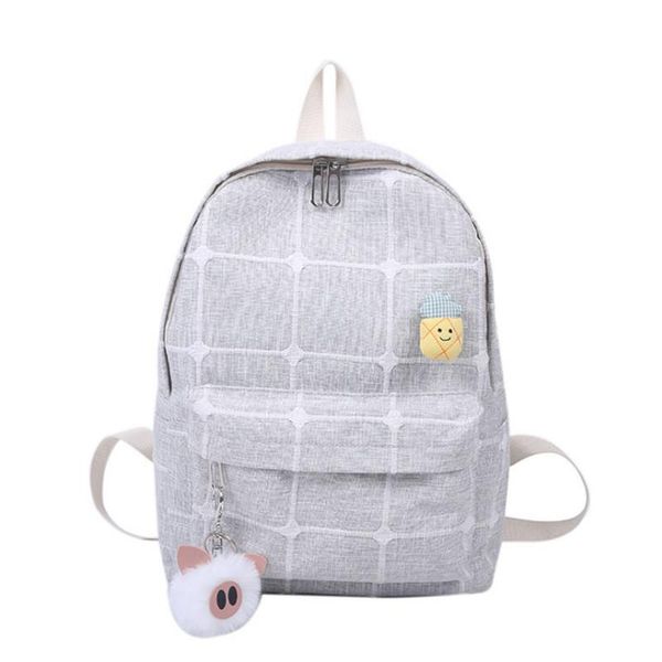 

backpack 2021 women's bag plaid outdoor leisure wild college style student