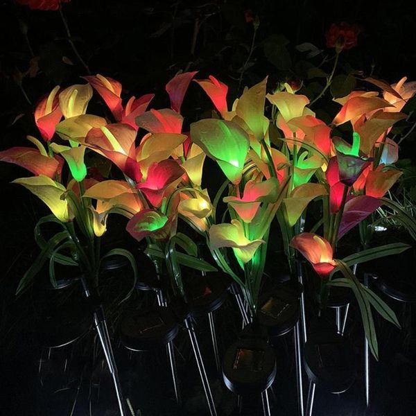 

solar lily flower light stake garden with backyard flowers 1 decorative j1d0 & wreaths