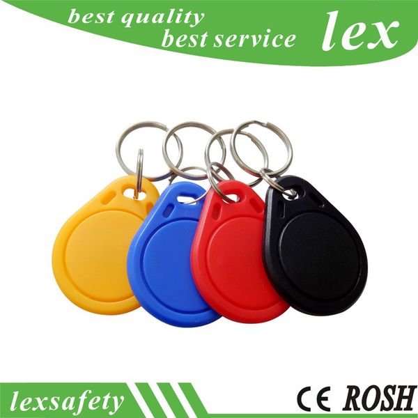 

100pcs keychains fm1208-10 keyfobs ic key fobs card abs 7k cpu + 1k m1 contactless iso / iec 14443-a rfid keyfob tags