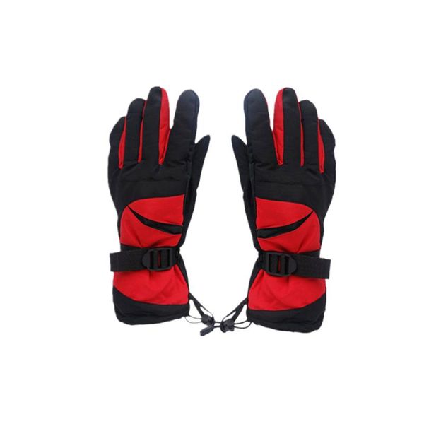

ski gloves 1 pair of assorted colors skiing winter warm coldproof full finger anti-slip red
