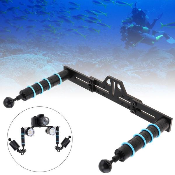 

flashlights torches securitying diving dual hand-held selfie monopod holder pography bracket fit for other action cameras/diving