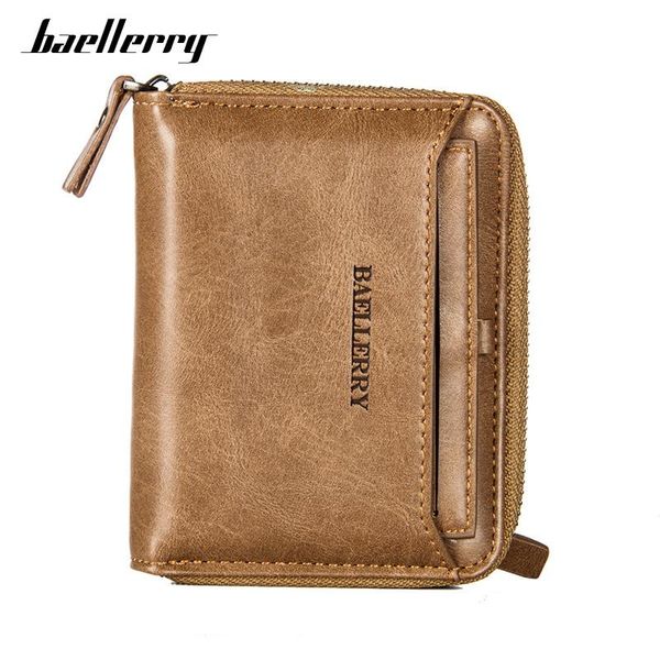 

wallets baellerry mature stable short men vertical wallet zipper multi-purpose large-capacity multi-card card holder cutch purse, Red;black
