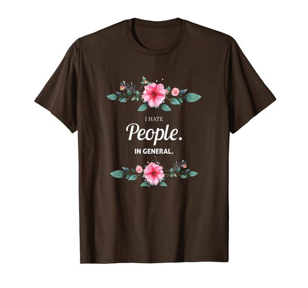 

i hate people in general t-shirt, White;black