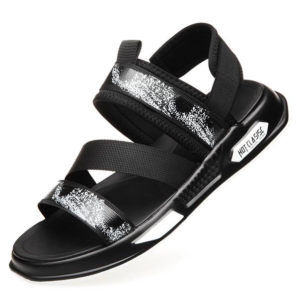 

sandals 2021 men's summer anti-slip quality street shoes light weight leisure man, Black