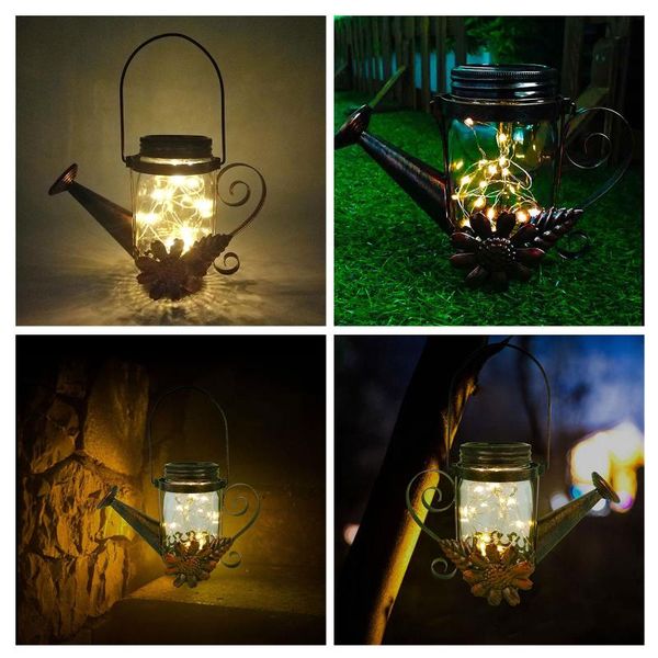 

lawn lamps 20 leds hanging watering can solar powered string lamp lantern ip65 waterproof fairy lights for garden pathway christmas decor