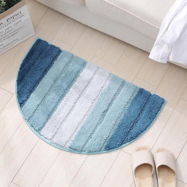 

anti-slip microfiber rug carpet soft indoor bathroom floor mat semi-elliptical kitchen dining room machine-washable carpets