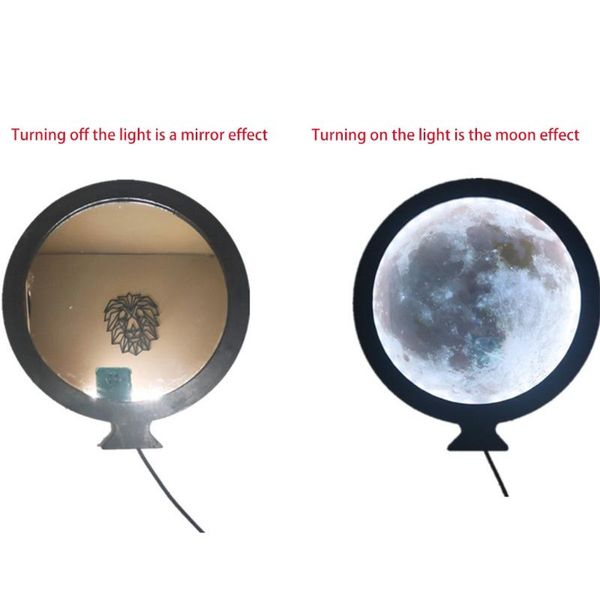 

mirrors smart round wall moon mirror with led light makeup bathroom table u90a