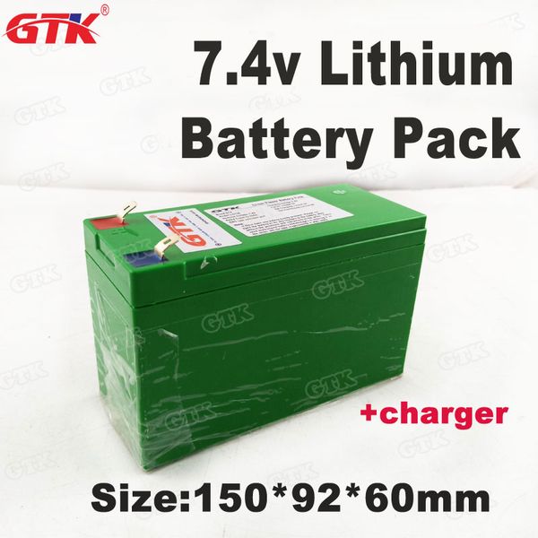 Batteria al litio di alta qualità 7.4V 10ah 12ah 16ah 20ah per strumento elettrico solare stradale solare GPS + caricabatterie portatile