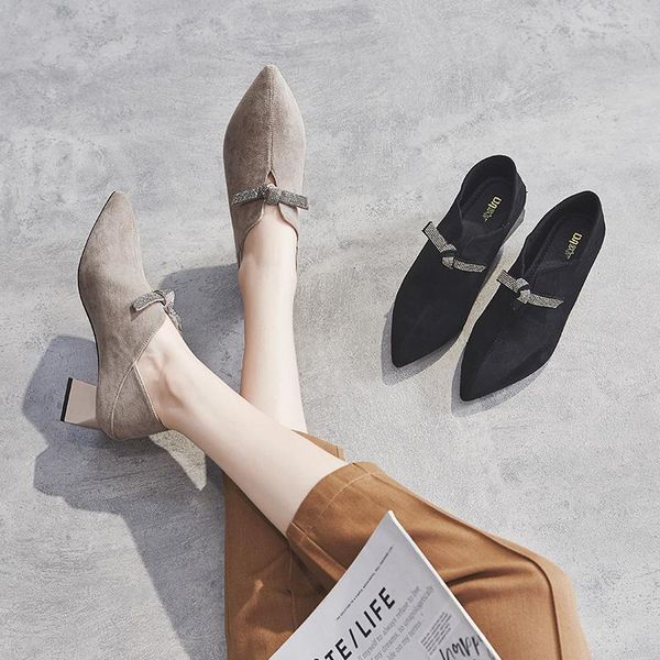 

dress shoes summer fashion all-match women's, Black