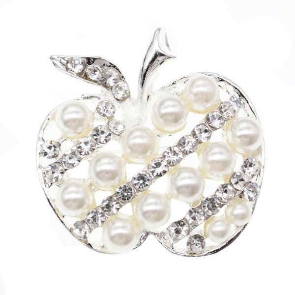 

pins, brooches exquisite rhinestone brooch imitation pearl fruit shape for wedding/women, Gray