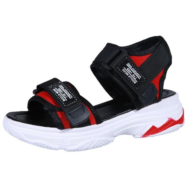 

dress shoes casual women's college wind sports sandals 2021 summer korean edition students muffin black flats