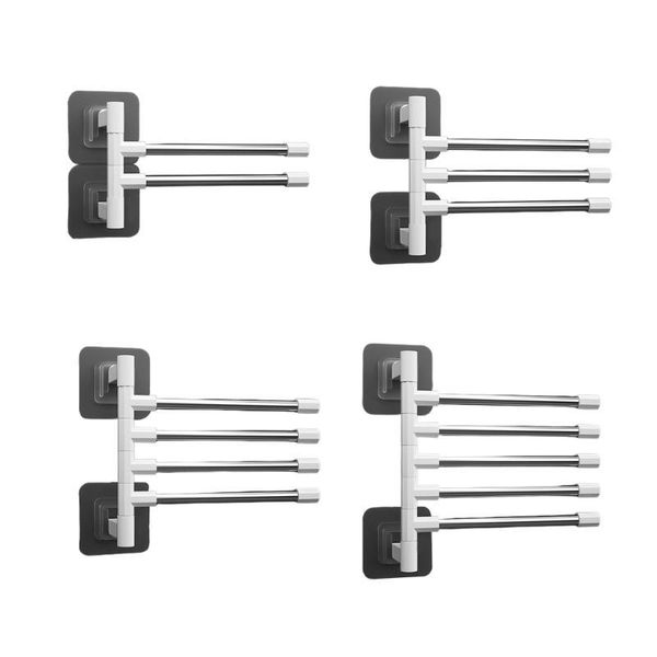 

towel racks q81c creative swivel bar wall mount bathroom rack holder storage organizer space saving rail 2/3/4/5 arms