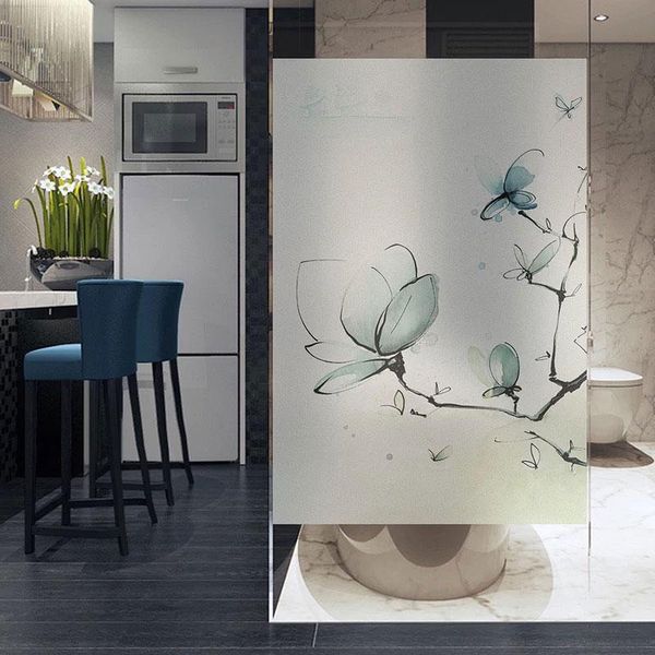 

window stickers butterfly glass sticker no glue static privacy custom size bathroom sliding door christmas decorative film for furniture