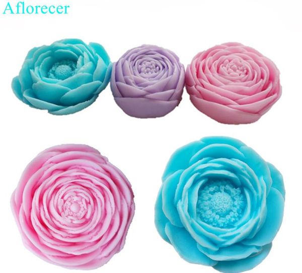 

craft tools 3kinds flower shape soap mold rose peony silicone