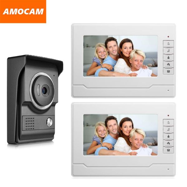 

inch monitor video intercom door phone doorbell system interphone for home villa 1-ir camera 2- lcd screen phones