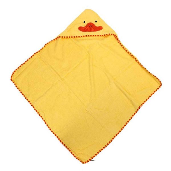 

towel kids bath towels cute animal-shaped hooded cotton bathing wrap blanket(duck)