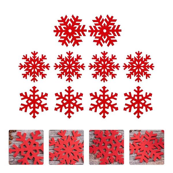 

mats & pads 10pcs snowflake coasters decorative table mat xmas tree ornament (random style)