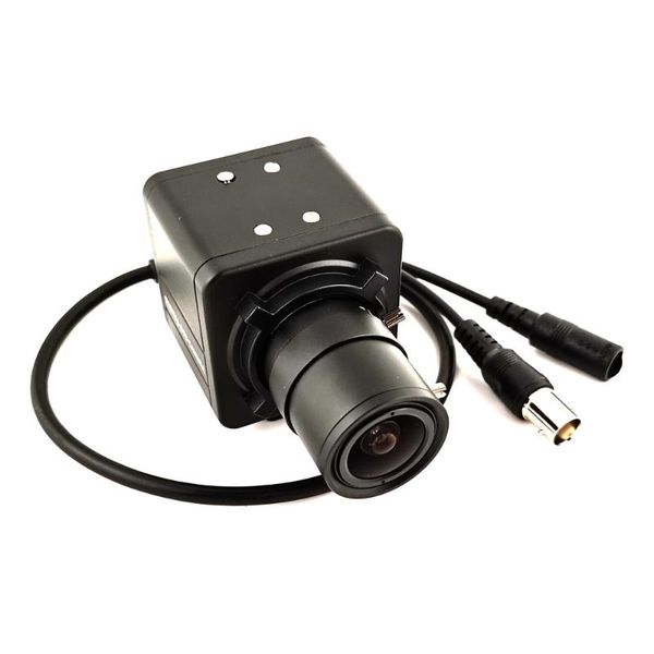 

color wired cctv analog security camera varifocal manual zoom focus lens box cameras metal body black ip