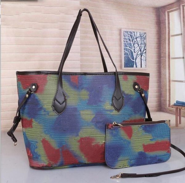 

2021 luxurys designers bags classic 2pcs/set women leather soho bag disco shoulder purse lady totes handbags fashion tote with wallet
