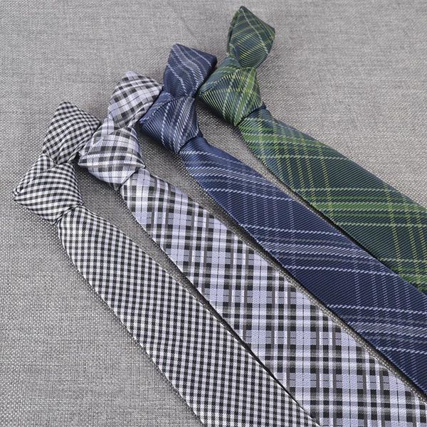 

neck ties casual polyester silk plaid for jk uniform striped jacquard necktie fashionable navy blue tie women's accessories, Blue;purple