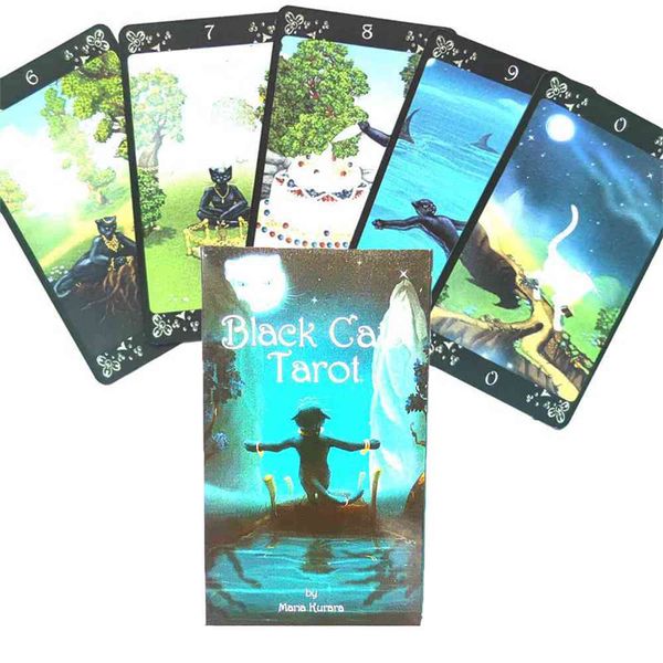 

black cats tarot board game toys oracle rider waite divination prophet prophecy card poker gift prediction