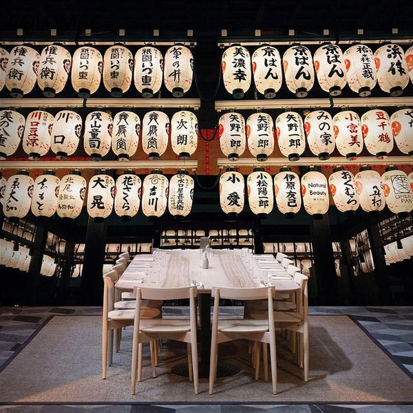 

wallpapers colomac custom japanese style night view lantern wallpaper sushi restaurant background mural room decor drop