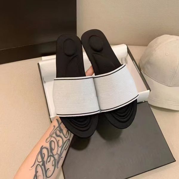 

sandals fashion- women designers slippers slides classic letter outdoors slipper summer flat sandal beach shoes, Black