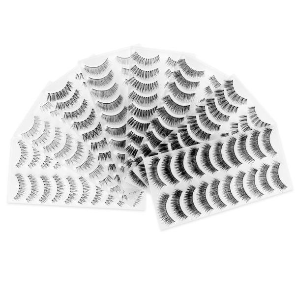 

false eyelashes lurrose 80 pairs set natural professional fake pack (8 styles)