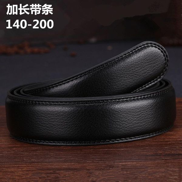 

large size 56 62 64 66 68inch black belt men automatically buckle lengthening real leather 140 150 160 180 200 cm long belts, Black;brown