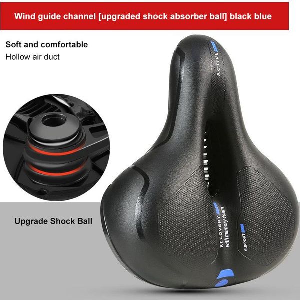 

bike saddles bicycle seat saddle cushion thickened absorbing cycling soft foam mat wide leather